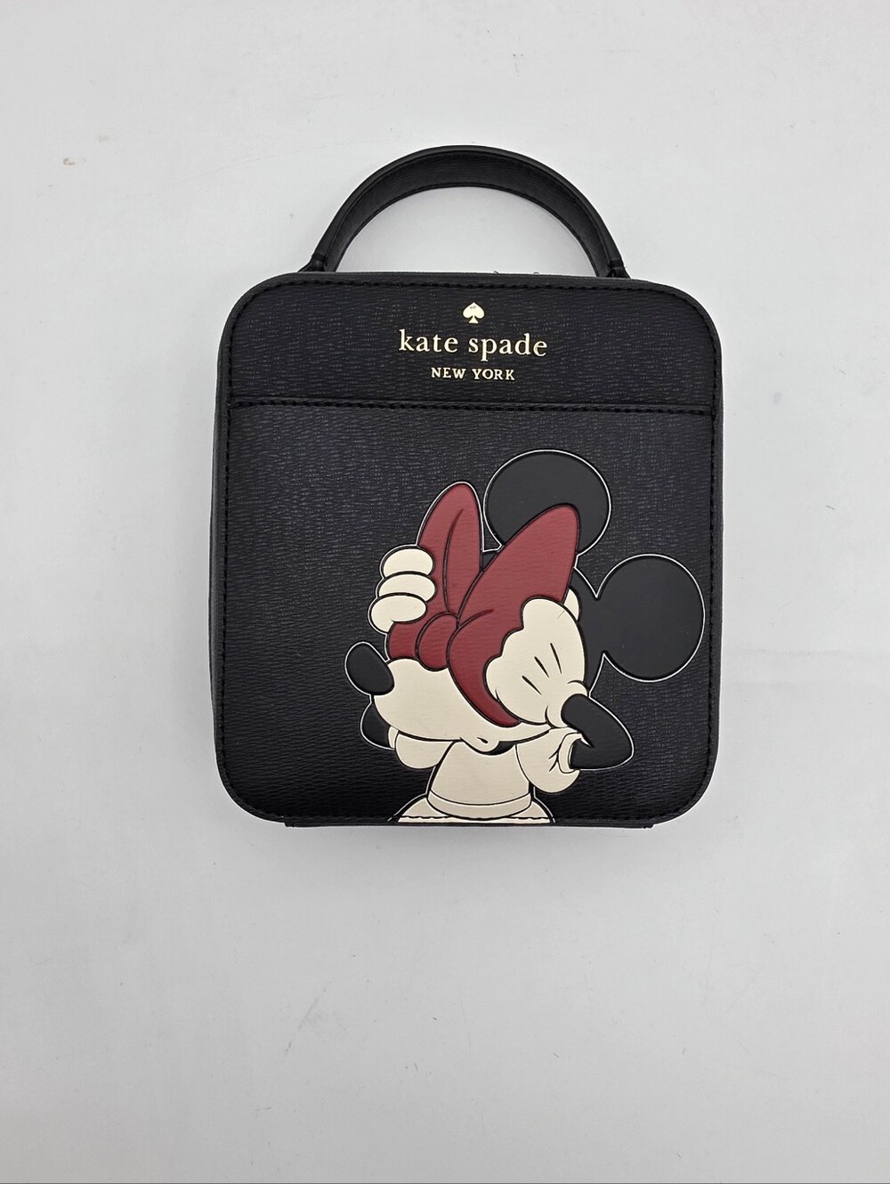 kate spade Disney Black Mini Top-Handle Bag Minnie Mouse Vanity Crossbag EUC